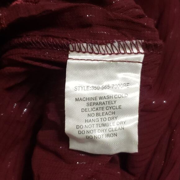 Roper Womens Purple Floral Embroidered Metallic Sheer Pearl Snap Button Shirt Lg - Picture 9 of 15